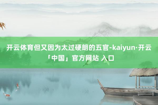 开云体育但又因为太过硬朗的五官-kaiyun·开云「中国」官方网站 入口