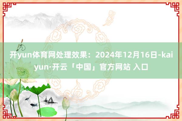 开yun体育网处理效果：2024年12月16日-kaiyun·开云「中国」官方网站 入口