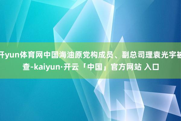 开yun体育网中国海油原党构成员、副总司理袁光宇被查-kaiyun·开云「中国」官方网站 入口